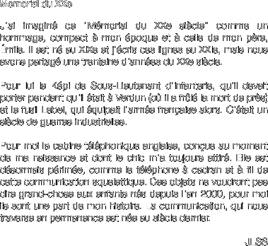 Memorial du XXe
